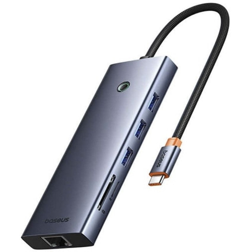 Baseus Ultrajoy Series 11-Port Hub Docking Station Space Grey Type-C To Hdmi4K@60Hz*2+Dp4K@60Hz*1