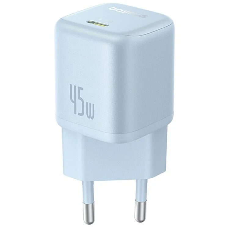 Carregador baseus picogo gan 1c 45w eu galaxy blue