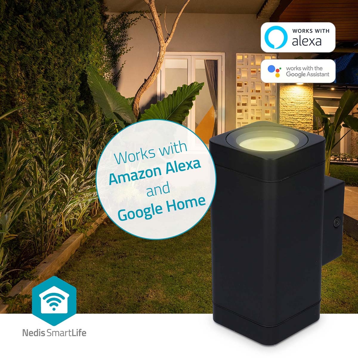 Luz para Exterior Inteligente Bluetooth - Nedis - Tuya / SmartLife