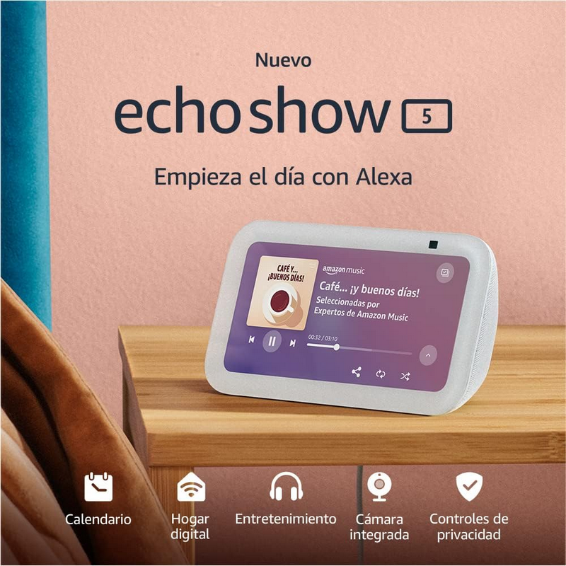 Echo Show 5 / 3ª geração / Display Inteligente com Alexa e câmara de 2 MP / Branco
