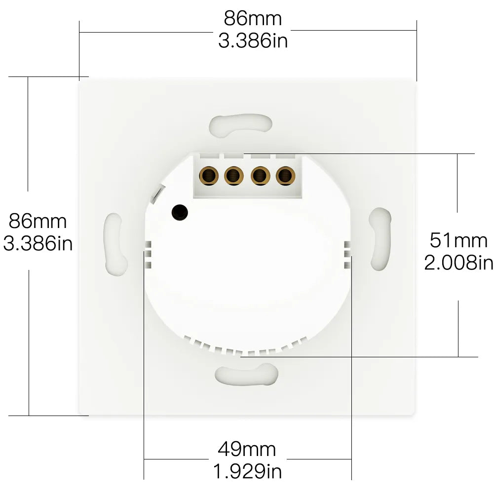 Interruptores Push - 2 Teclas - WiFi - Branco - Tuya / Smartlife - Funciona c/ Neutro