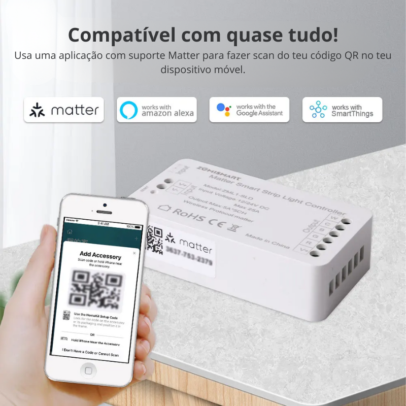 Controlador de tira RGBCW - Matter over Wi-Fi - Tuya / Smartlife