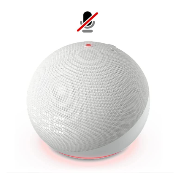 Echo Dot 5ª geração (modelo 2022) com Relógio / Smart Speaker com relógio e Alexa / Azul Acinzentado