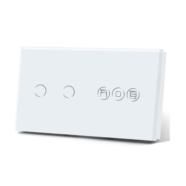 Interruptor Zigbee Desire Duplo 2 Gang + Estores 157*86mm