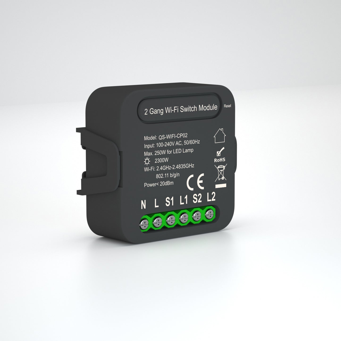 Módulo de Luzes Wi-Fi Duplo (2 gang) - Tuya / Smartlife