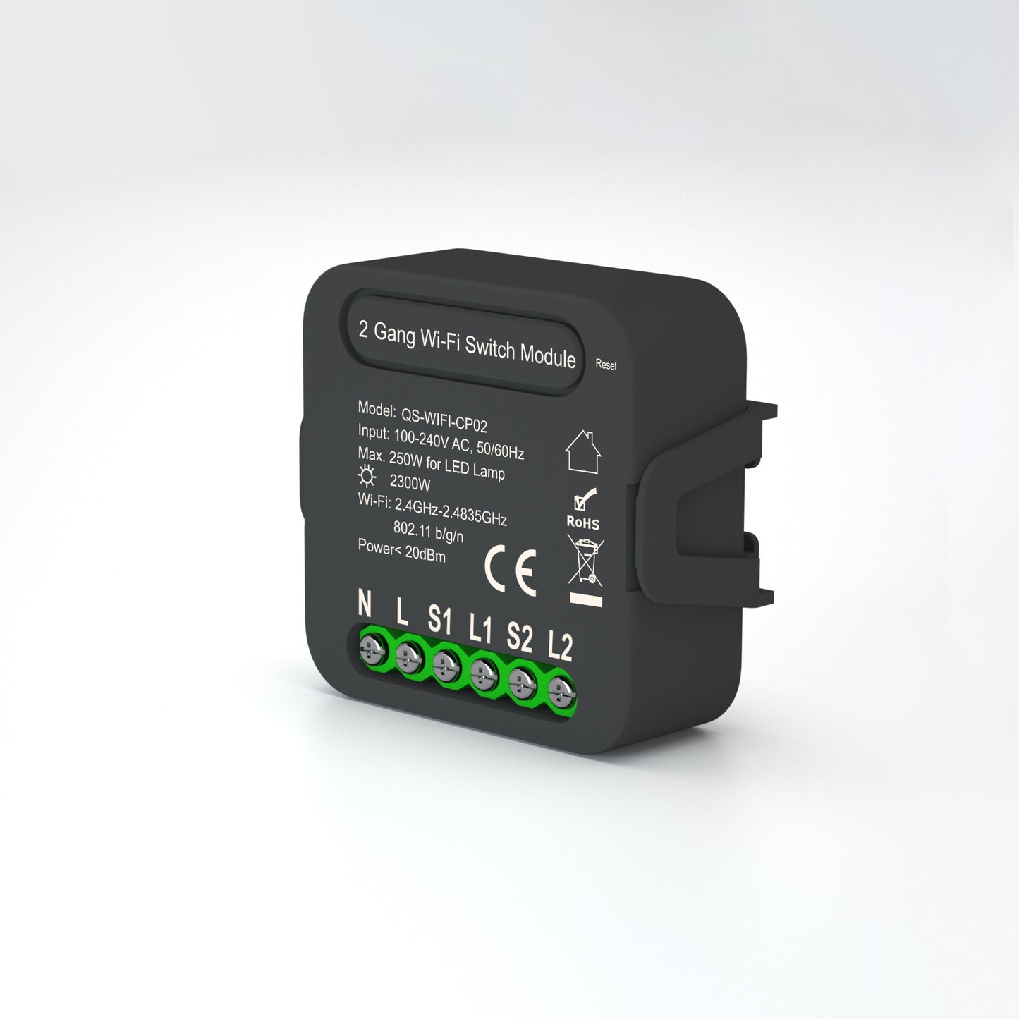 Módulo de Luzes Wi-Fi Duplo (2 gang) - Tuya / Smartlife