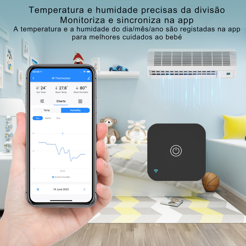 Termostato Inteligente com Infravermelhos para Ar Condicionado - Tuya / Smartlife