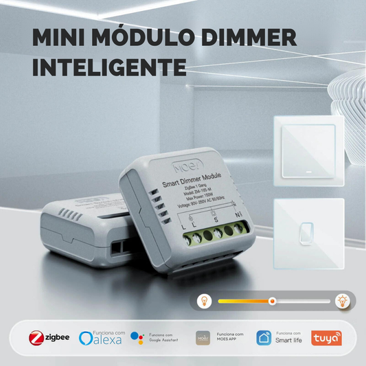 Mini Módulo Zigbee Moes para Luzes Dimmer - Tuya / Smartlife