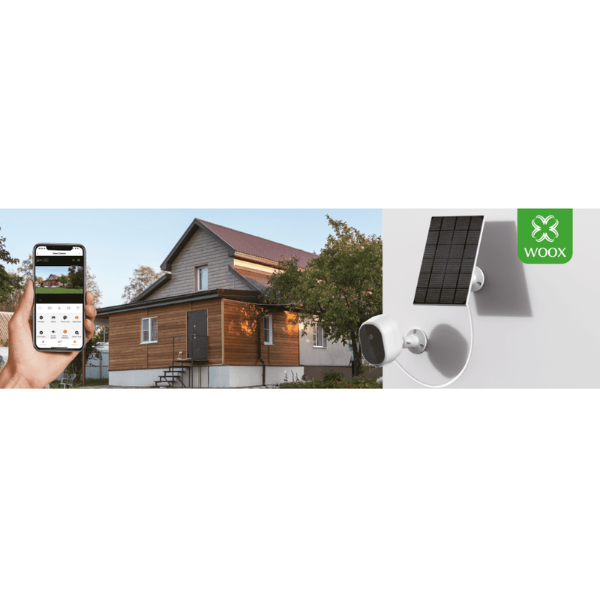 Câmara de Segurança Externa sem Fio / com Painel Solar / Tuya / SmartLife - Branco