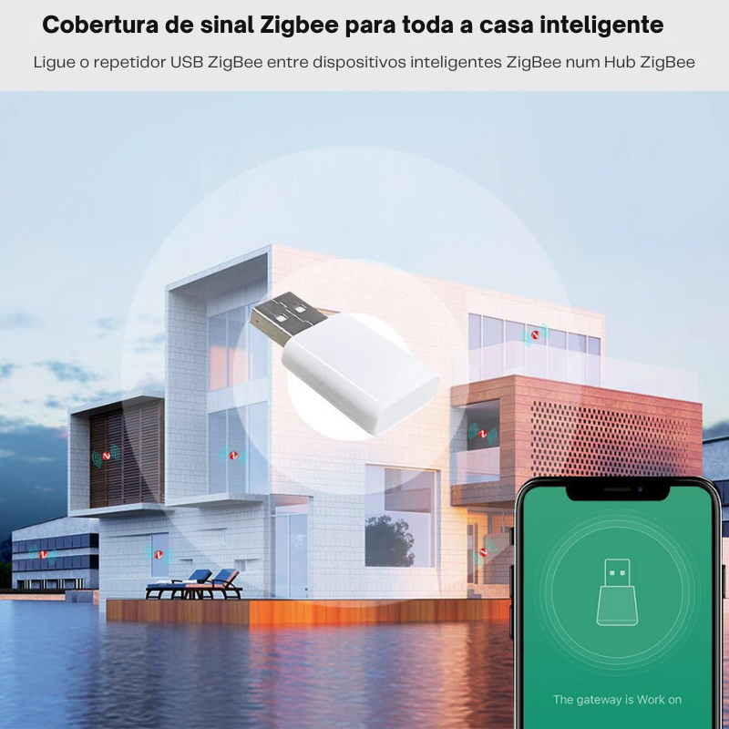 Amplificador - Repetidor 15/20mt de Sinal ZigBee para dispositivos Tuya / Smartlife ZigBee