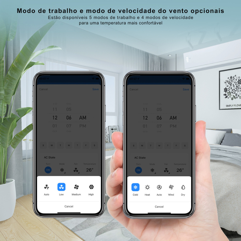 Termostato Inteligente com Infravermelhos para Ar Condicionado - Tuya / Smartlife