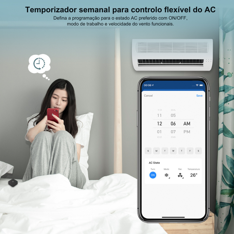 Termostato Inteligente com Infravermelhos para Ar Condicionado - Tuya / Smartlife