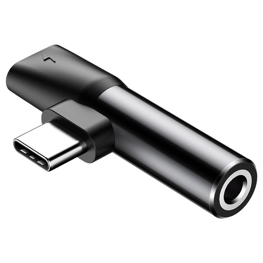 Adaptador Baseus Reduction Series USB-C para Jack 3.5mm + USB-C (Macho) Preto