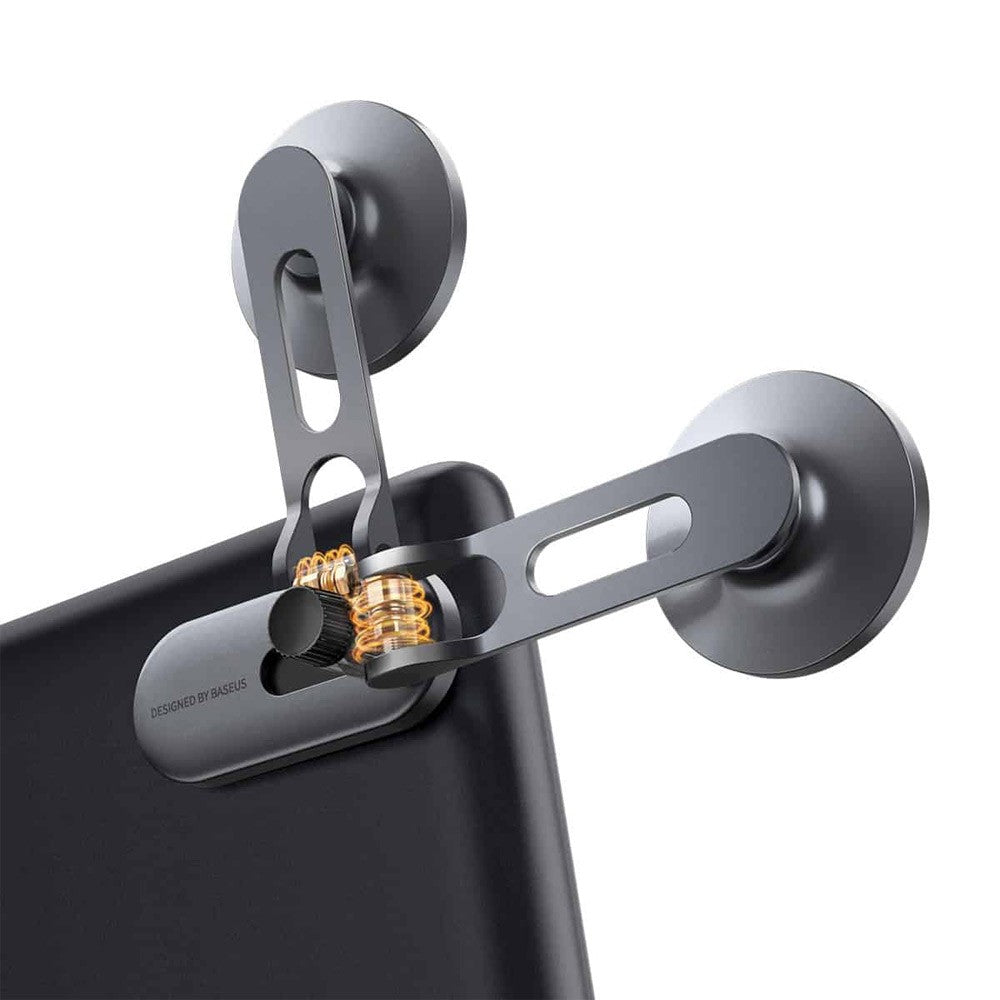 Suporte para Carro Baseus T-Space Series Folding Metal Magnetic Phone Holder Prateado