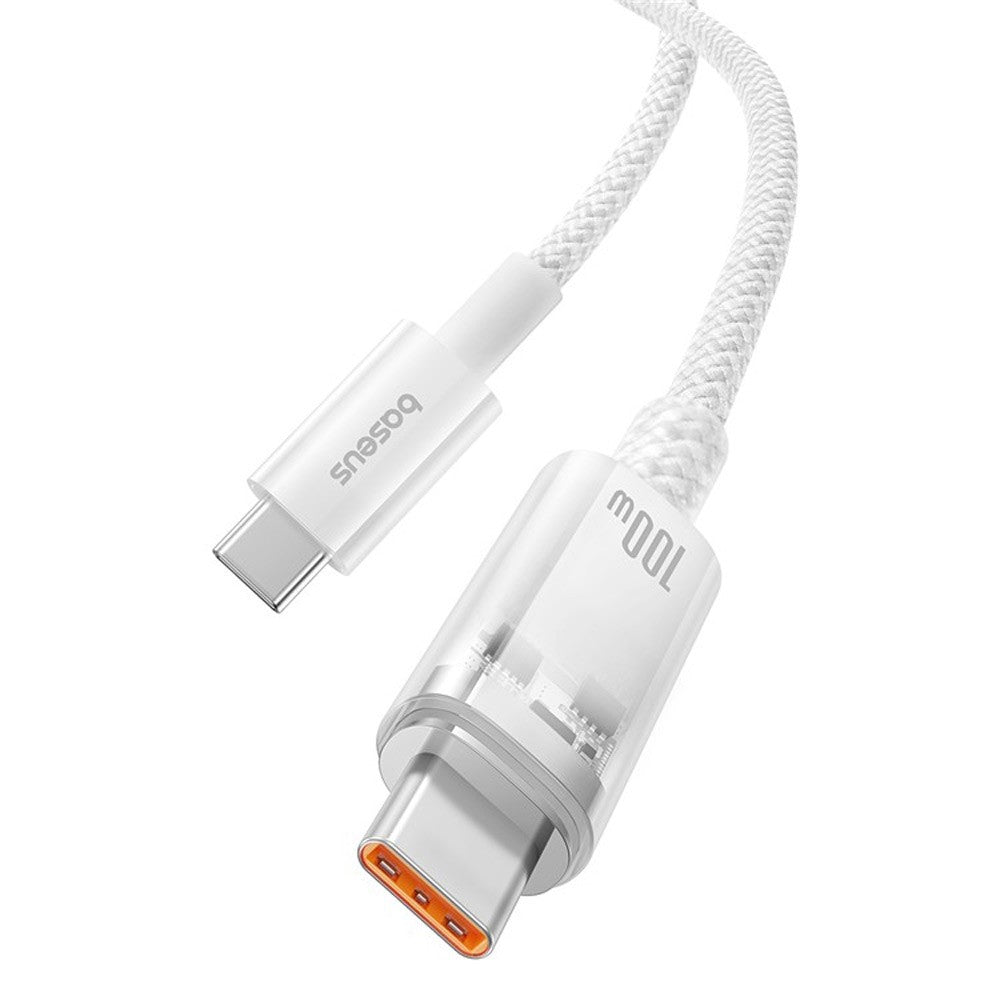 Cabo USB-C Baseus Explorer Series PD 100W 1m Branco