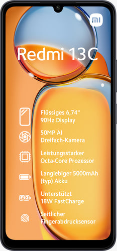Smartphone Redmi 13C Nfc 6.74 4G Hd+ Dualsim A13.0 6Gb/128Gb Preto