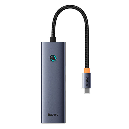 Os-Baseus Ultrajoy Series 4-Port Hub Space Cinza Type-C To Usb3.0