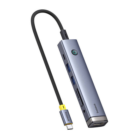 Ultrajoy Series 7-Port Hub Air Space Cinza (Type-C To Hdmi4K@60Hz*1+Usb3.0*2+Pd*1+Sd/Tf3.0*1+3