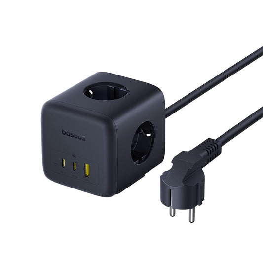 Os-Baseus Enerfill Fa11 Cube Power Strip 3Ac+1U+1C 67W 1.5M Eu Cosmic Black