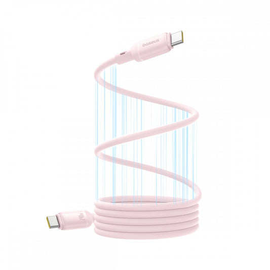Cabo magnetico baseus picogo usb-c to usb-c 240w 1m baby pink