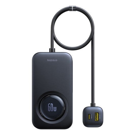 Baseus Primetrip Vw1 Car Charger With Retractable Cable 60W Cosmic Black