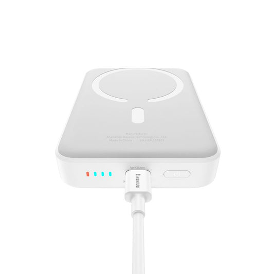 Os-Baseus Magnetic Mini Air Wireless Fast Charge Power Bank 10000Mah 20W Stellar White