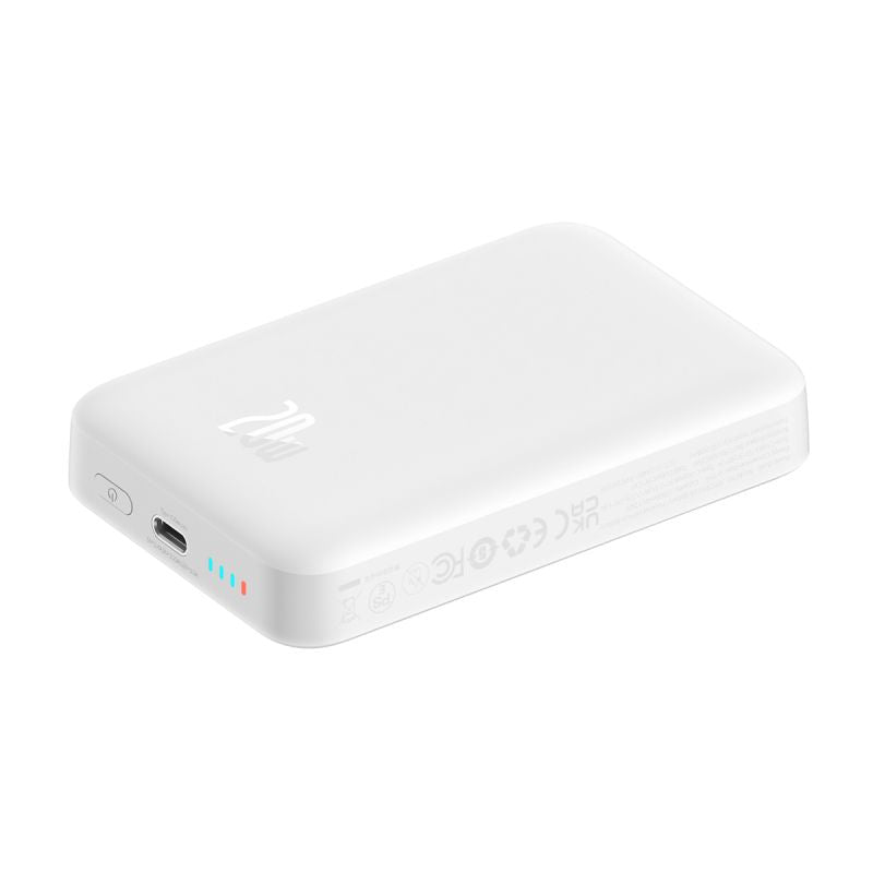 Os-Baseus Magnetic Mini Air Wireless Fast Charge Power Bank 10000Mah 20W Stellar White