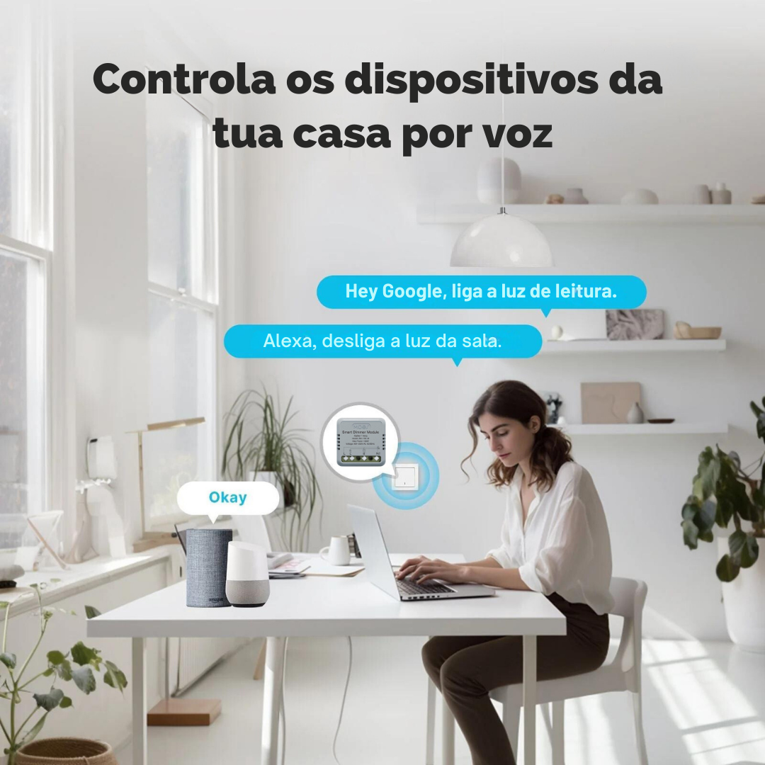 Mini Módulo Zigbee Moes para Luzes Dimmer - Tuya / Smartlife