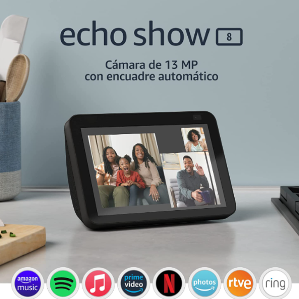 Echo Show 8 (2ª geração, modelo 2021) / Display HD inteligente com Alexa e câmera de 13 MP / Branca