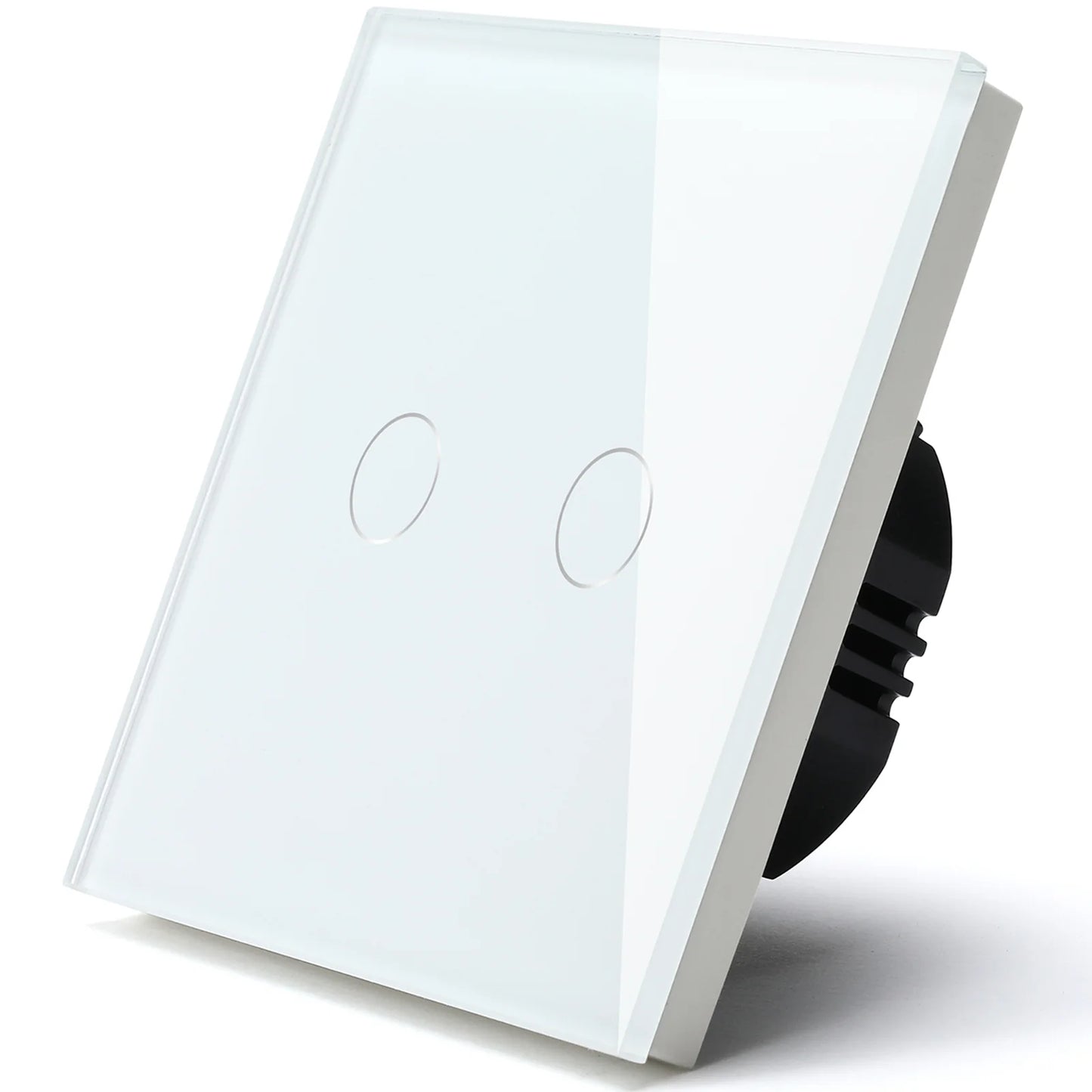 Interruptor Zigbee Desire - 2 Gang - 86x86mm - Vidro Branco - Tuya / Smartlife