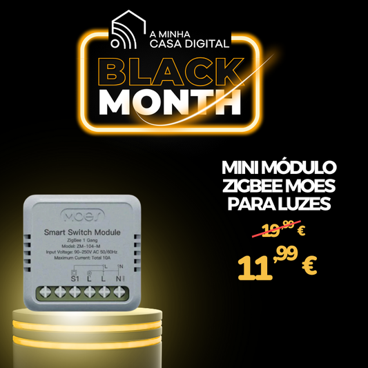 Mini Módulo Zigbee Moes para Luzes - Tuya / Smartlife