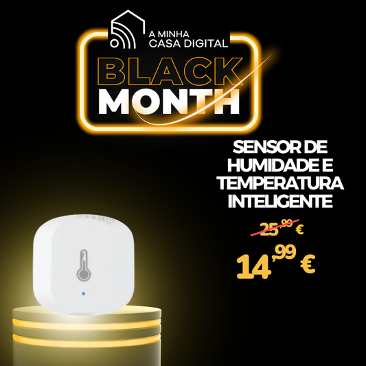 Sensor de Humidade e Temperatura Inteligente Woox / Tuya / Smart Life