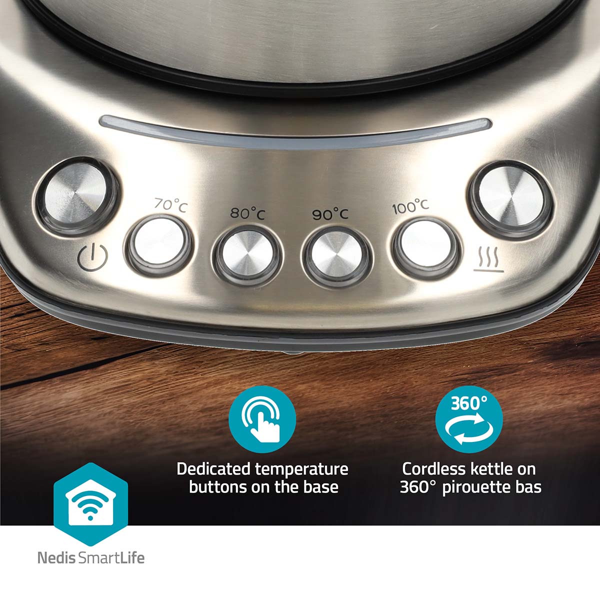 Chaleira Inteligente Wi-Fi - Nedis - Tuya / SmartLife