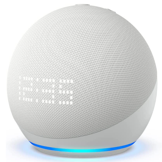 Echo Dot 5ª geração (modelo 2022) com Relógio / Smart Speaker com relógio e Alexa / Branco