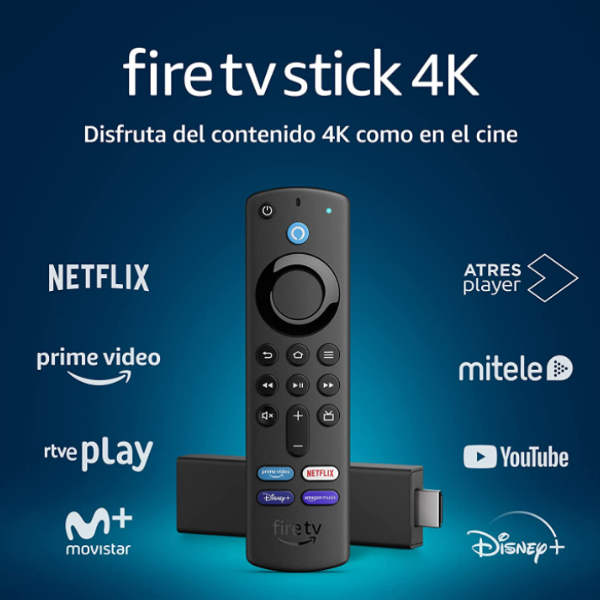 Fire TV Stick 4K com Alexa Voice Remote (inclui controles de TV)