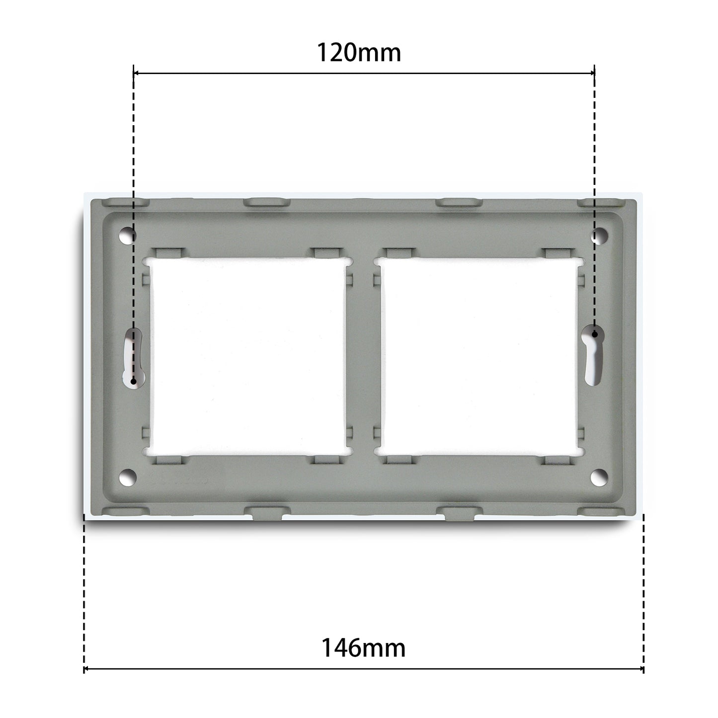 Frame em Vidro para Integração 157x86mm - Linha Desire - GL157W2W