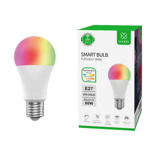 Lâmpada Woox LED RGB + CCT Smart WiFi E27 / Tuya / Smart Life