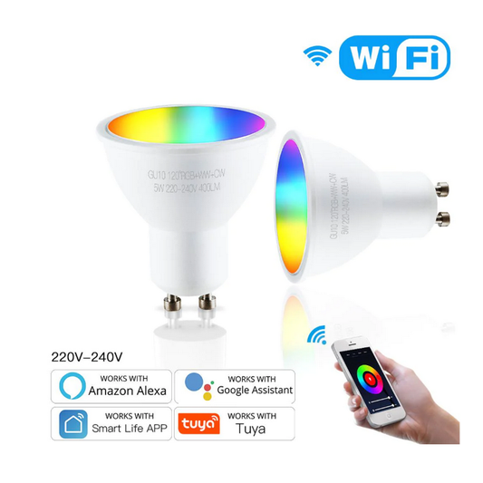 Lampada Zigbee Inteligente RGB GU10 - Tuya / Smartlife / Hue / eWelink - ZB-5W-GU10