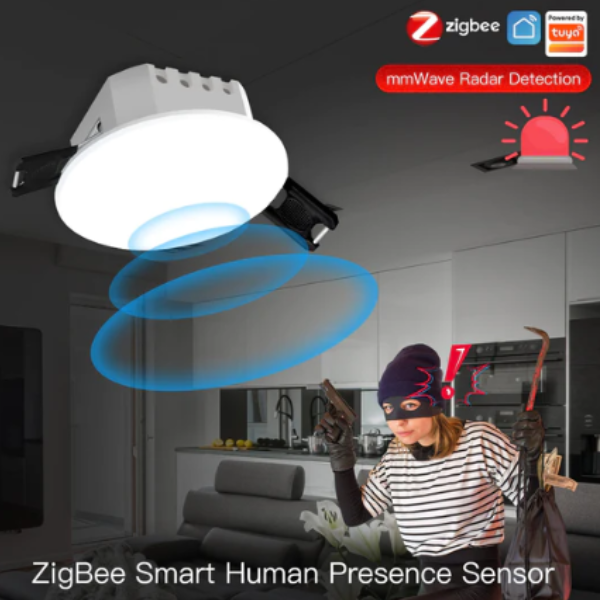 Detetor de Presença Humana Inteligente de Encastre - Zigbee - Tuya / SmartLife
